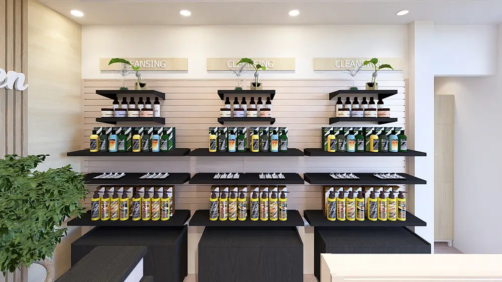 retail slatwall footer