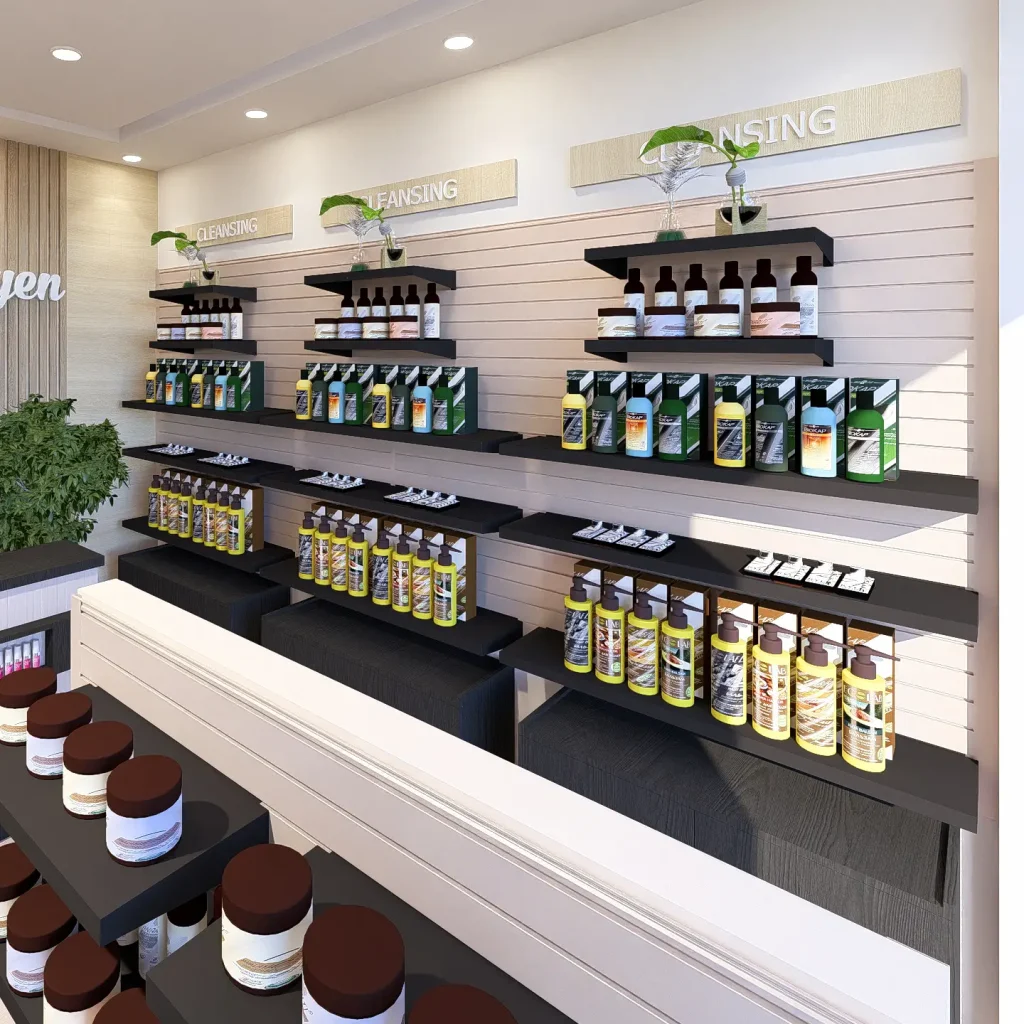 retail slatwall section